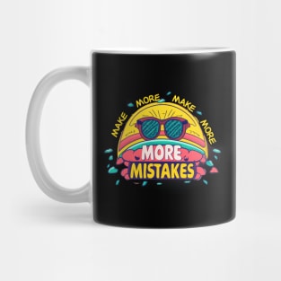 Make More Mistakes: Vibrant Summer Vibes with Sunglasses Mug